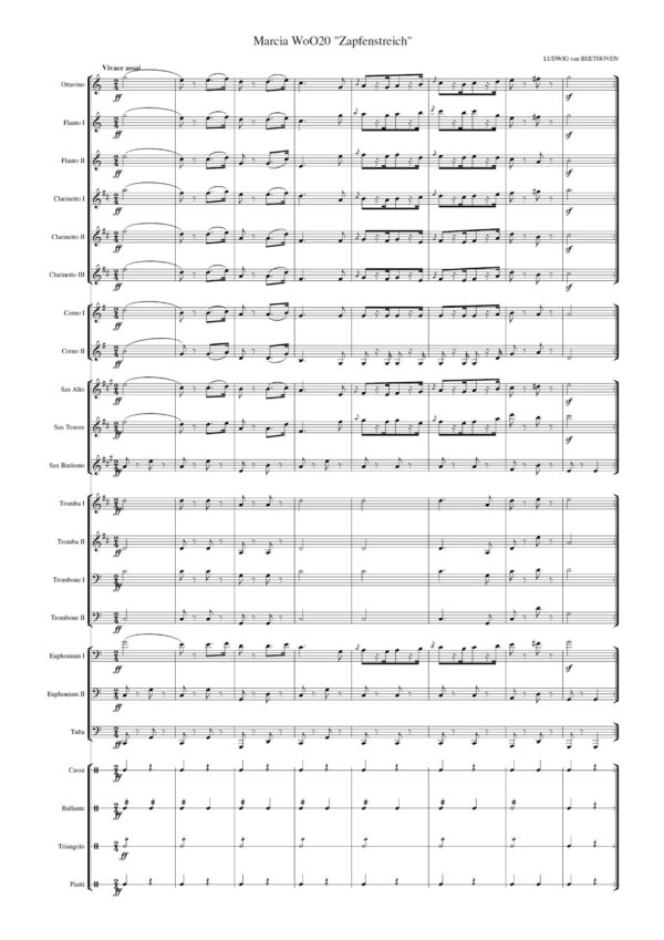 Beethoven L. - Marsz WoO20 „Zapfenstreich”