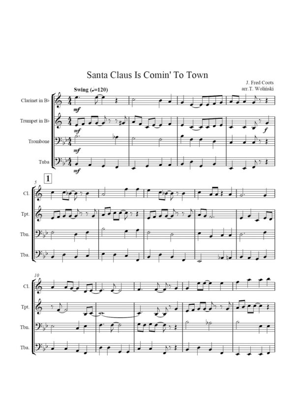 Santa Claus Is Comin' To Town – kwartet