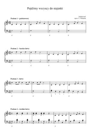 Pójdźmy wszyscy do stajenki – na fortepian